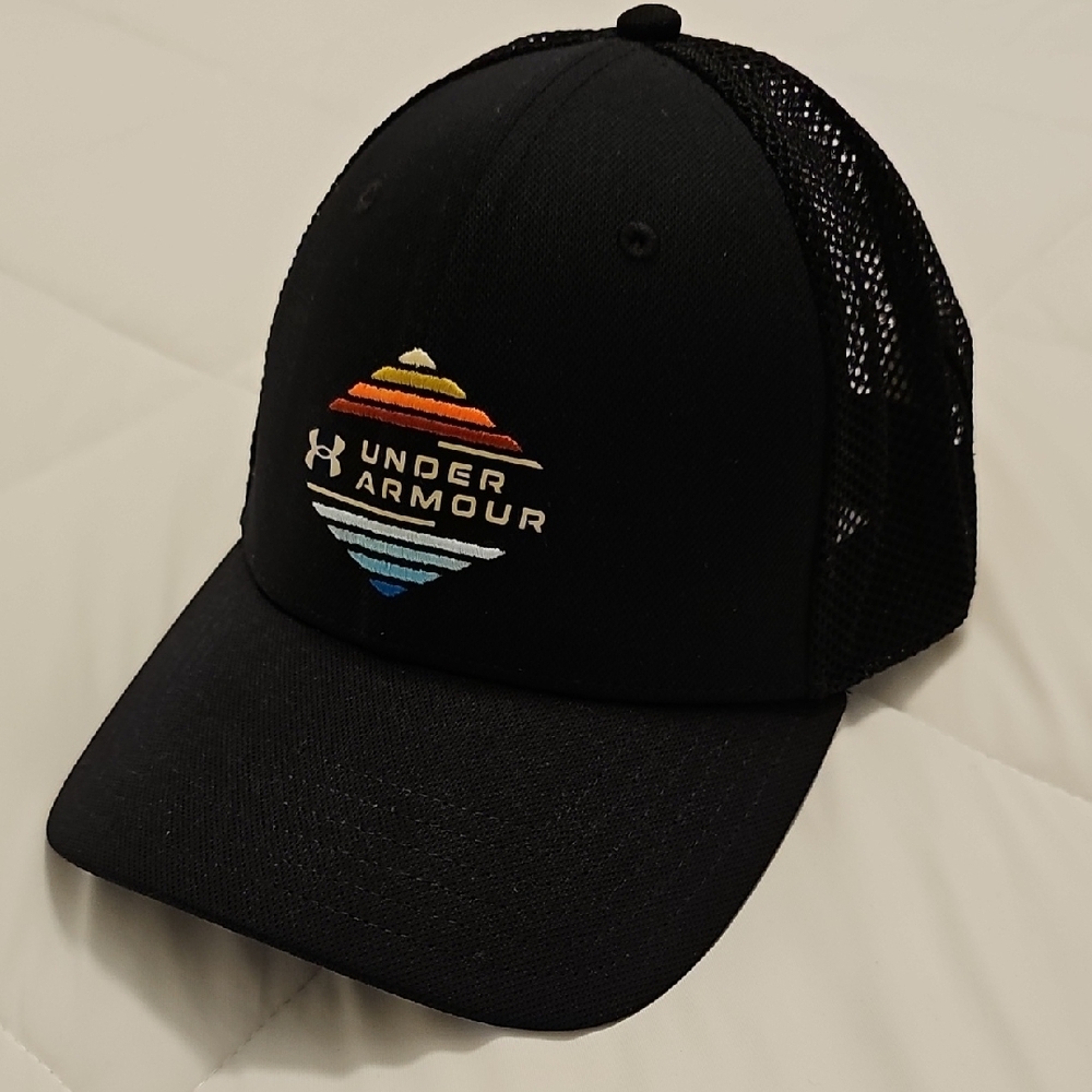 Under Armour Black Cap with Multicolor Logo